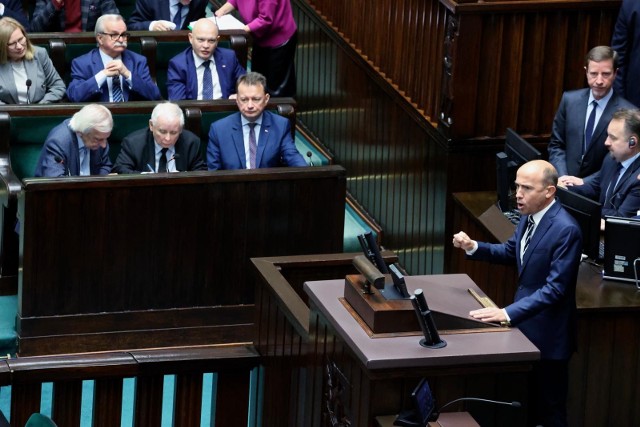 Borys Budka podczas 63. posiedzenia Sejmu.