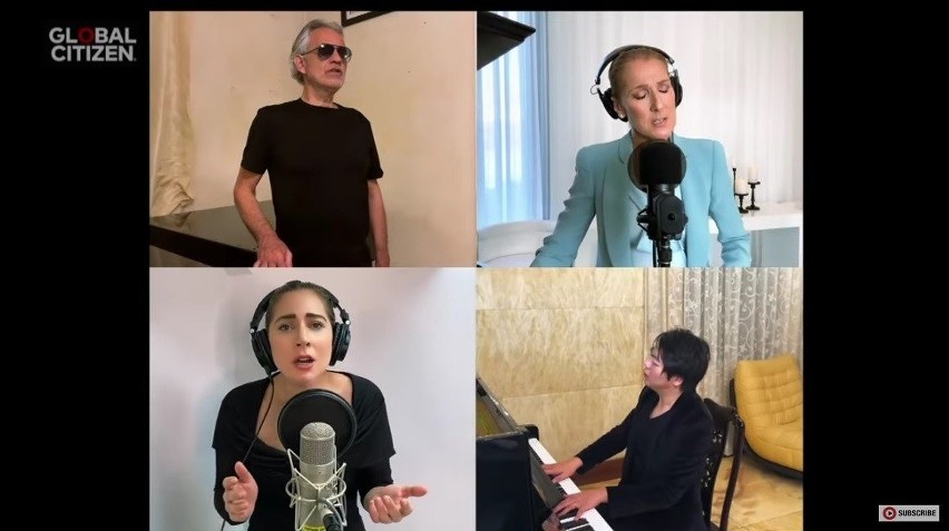 "One World: Together At Home". Lady Gaga, Celine Dion, Andrea Bocelli, Lang Lang i John Legend zachwycili wykonując "The Prayer"