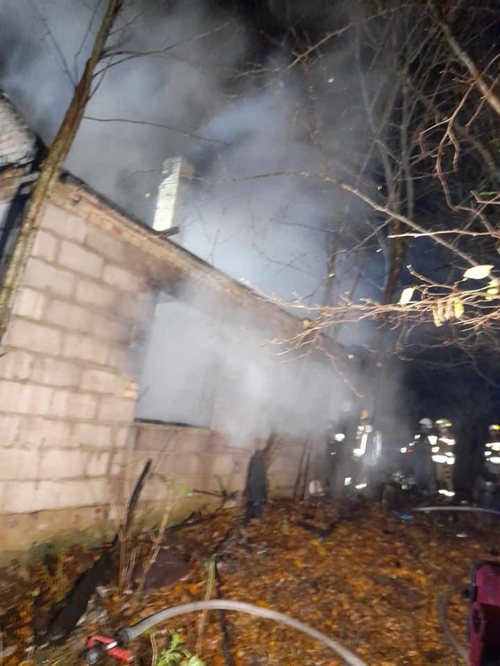 Pożar domu w miejscowości Pokośno