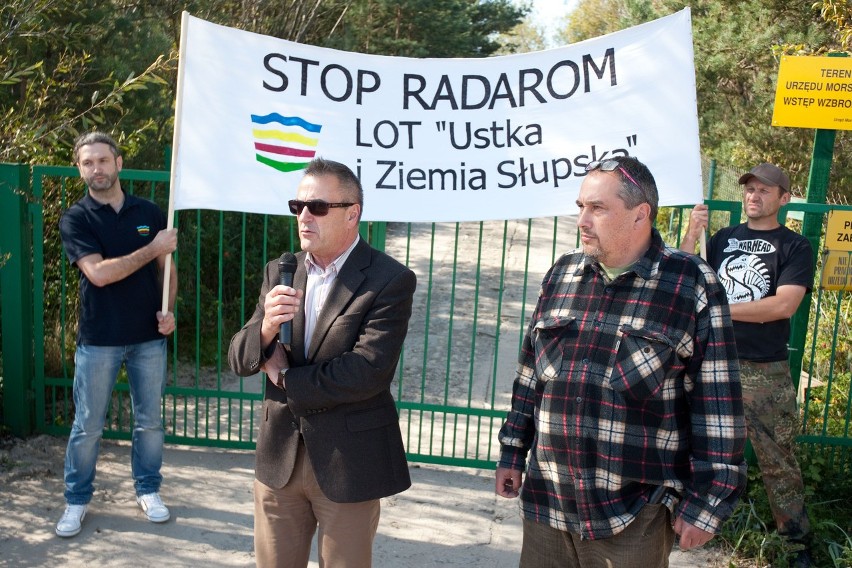 Protest przeciwko radarom w Ustce