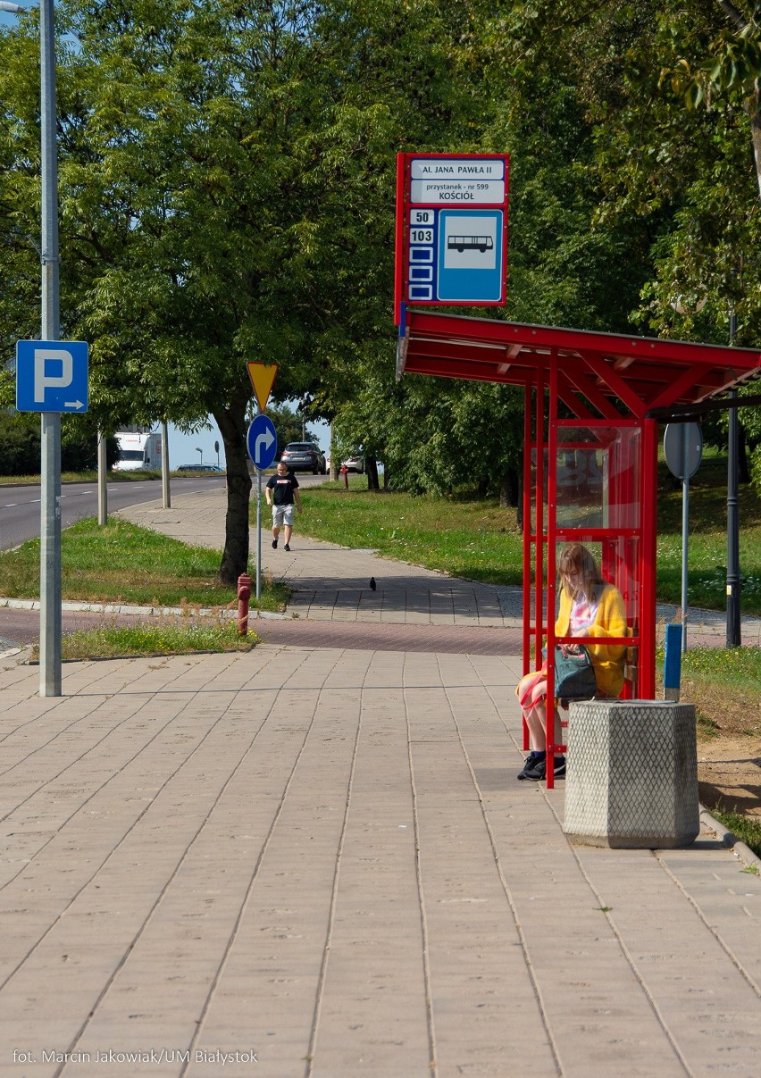 Nowa ścieżka rowerowa na Al. Jana Pawła II w Białymstoku. Powstaną tu również stojaki na rowery (zdjęcia)