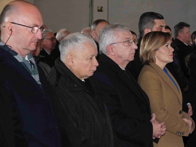 Jarosław Kaczyński podczas mszy świętej 16 stycznia 2020 roku, w starachowickim kościele Wszystkich Świętych.