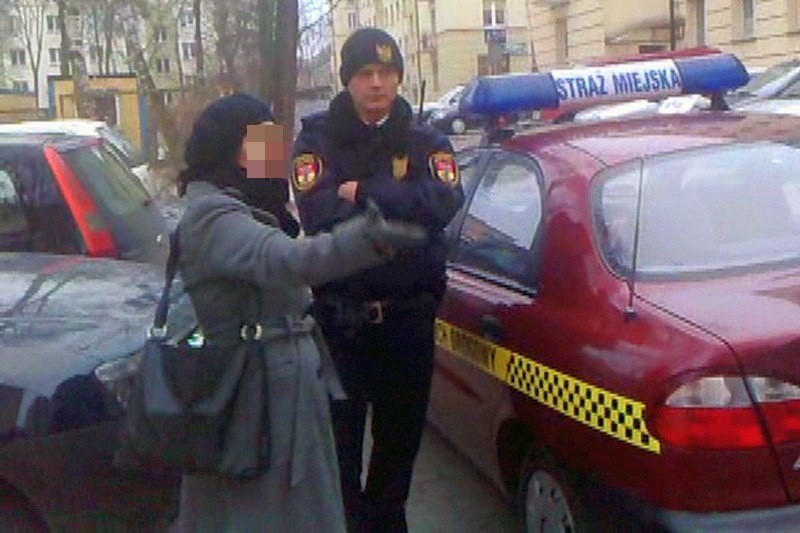 Interwencja strażników miejskich przy ulicy Kalinowskiego