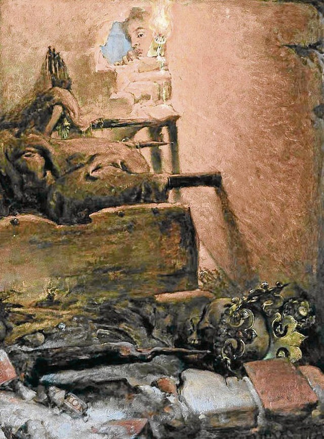 Obraz Jana Matejki „Wnętrze grobu Kazimierza Wielkiego” w 1869 r.