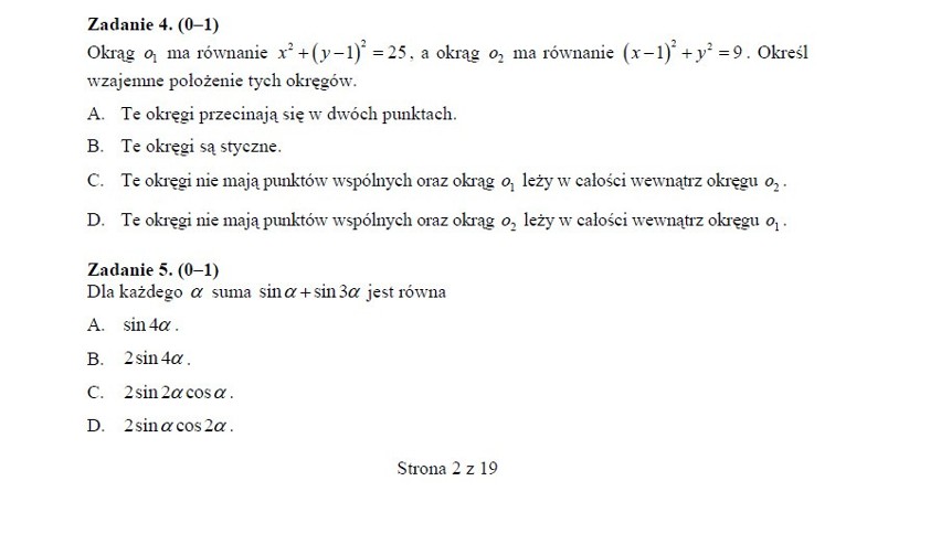 Matura 2015. Przykładowe zadania z matematyki. Poziom rozszerzony [ARKUSZE, ODPOWIEDZI]