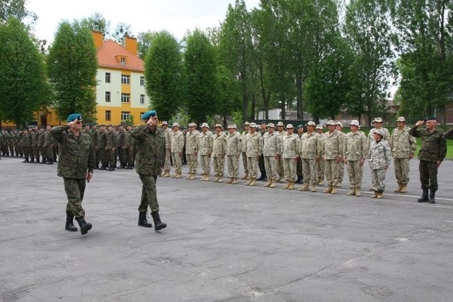 Powitanie żołnierzy w 10. Opolskiej Brygadzie Logistycznej.
