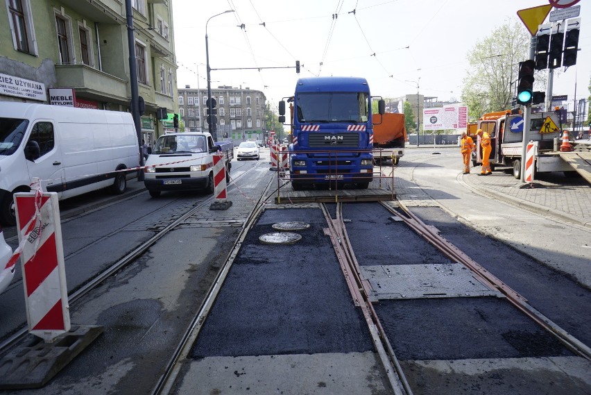 Remont torowiska prowadzono od 15 kwietnia, przez co odcinek...