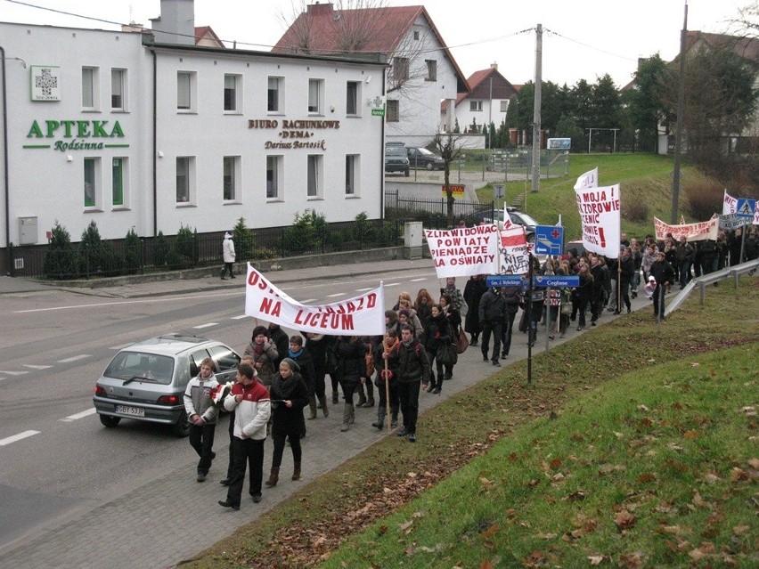 Protest licealistów z Miastka