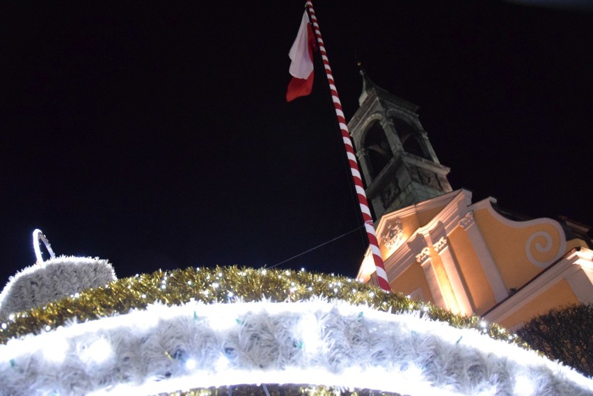 Świąteczna iluminacja w Kluczborku.