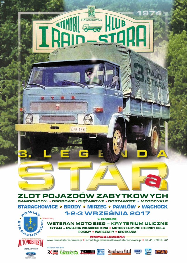 CuKlegenda1- Plakat trzydniowego zlotu w mieście ipowiecie Starachowice