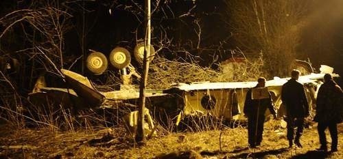 Katastrofa w Smoleńsku - wrak samolotu Tu-154M.