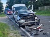 Straszny karambol w Myszkowie na wysokości miejscowości Leśniaki. Zderzenie pięciu samochodów. Poszkodowany w szpitalu