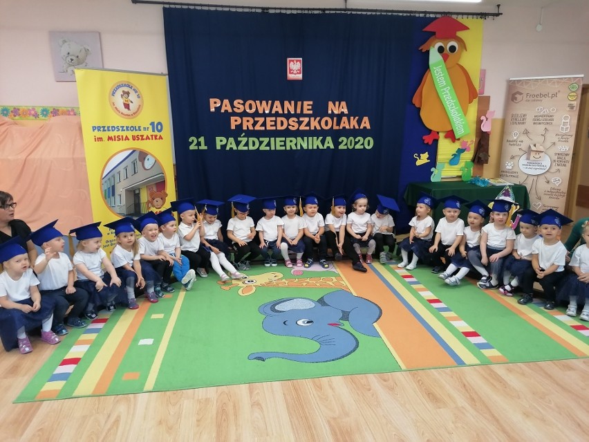 Pasowanie przedszkolaków w Przedszkolu nr 10 w Koszalinie.