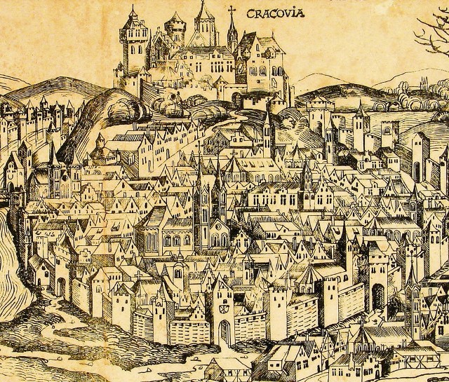 Widok Krakowa z dzieła Schedla „De historiis etatum mundi”