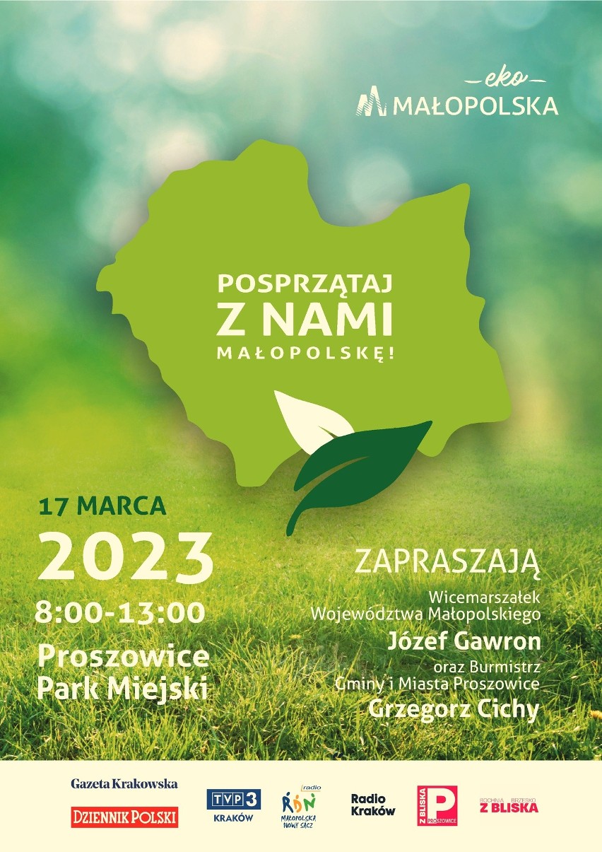 Posprzątaj z nami Małopolskę 2023! W piątek inauguracja w Proszowicach
