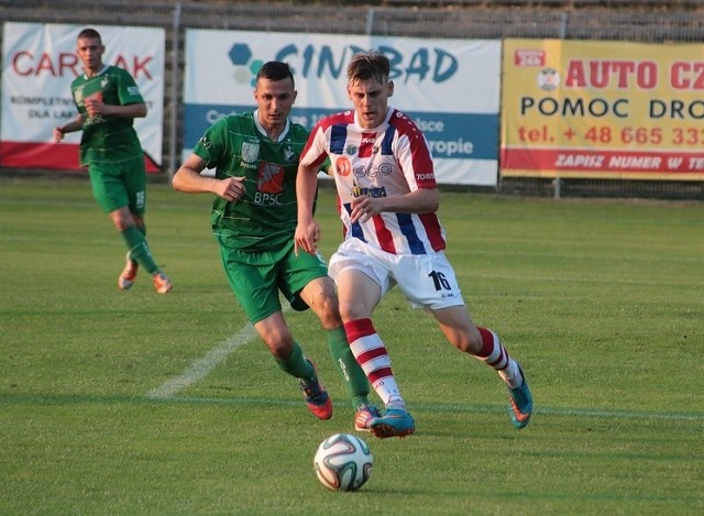 Dawid Wolny zdobył dla Odry premierowego gola w sezonie 2015/16.