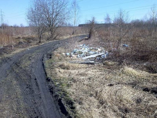 Odpadów jest mnóstwo na okolicznych łąkach.
