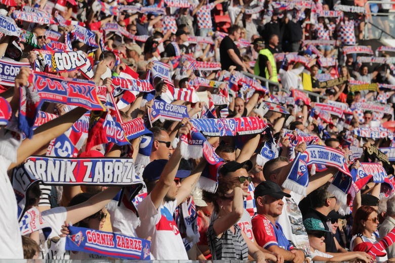 26.07.2019. Kibice na meczu Górnik Zabrze - Zagłębie Lubin....