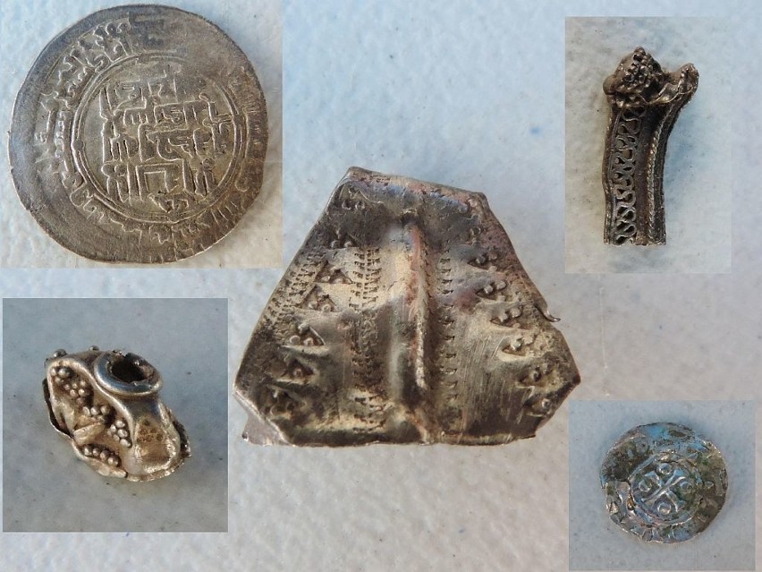 Archeolodzy odkryli w Gaskach ponad 200 elementów srebrnych...