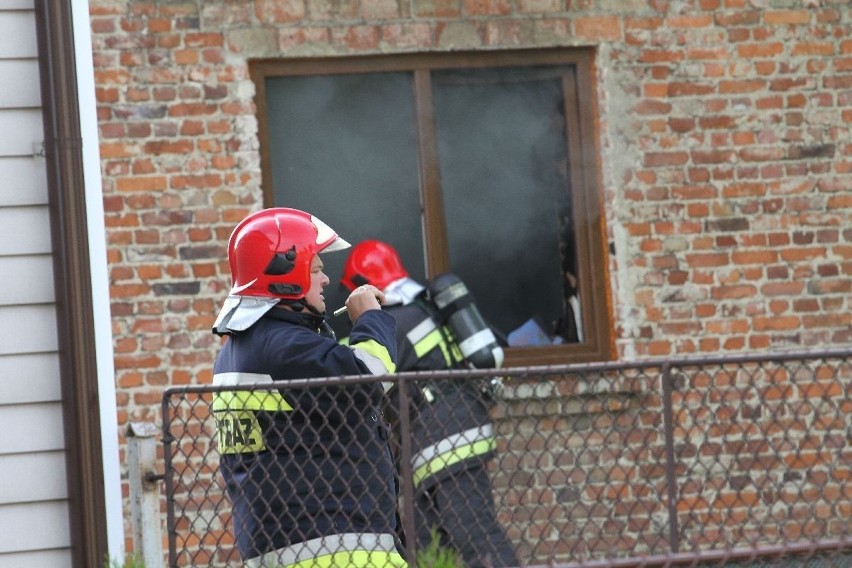 Pożar domu w osiedlu Miechocin w Tarnobrzegu 