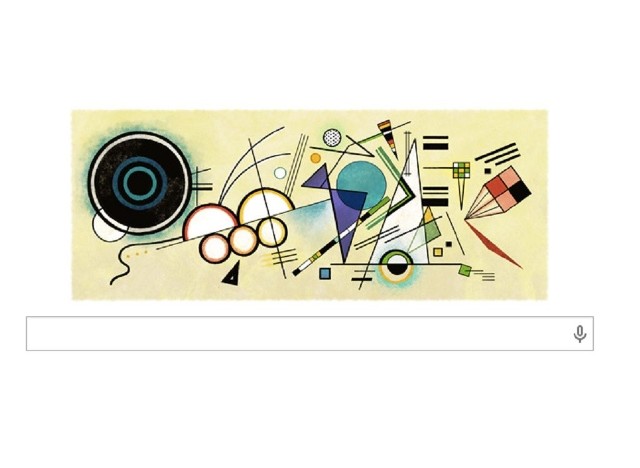 Wassily Kandinsky - google doodle z okazji 148.  rocznicy urodzin