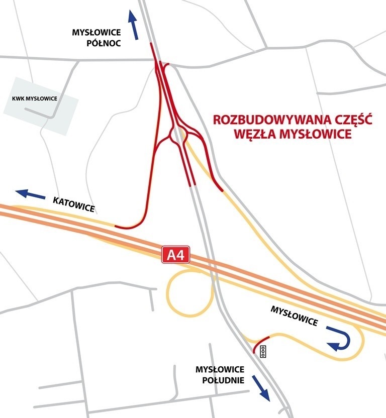 Schemat rozbudowy Węzła Mysłowice
