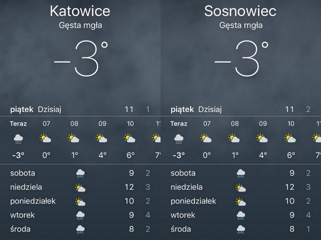 Katowice i Sosnowiec najzimniejszymi miastami w Polsce