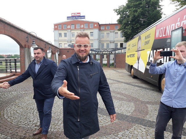 Bezpartyjny kandydat na prezydenta RP Paweł Tanjano w piątek 19 czerwca był w Gorzowie i Kostrzynie