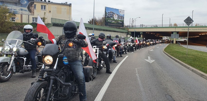 Parada motocyklowa w Białymstoku z okazji Święta...