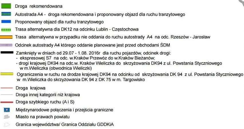 ŚDM. Utrudnienia na ważnych drogach Małopolski