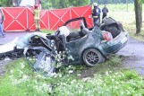 Śmiertelny wypadek na drodze Racot - Gryżyna w powiecie kościańskim. Czołowe zderzenie dwóch aut. Nie żyje jedna osoba
