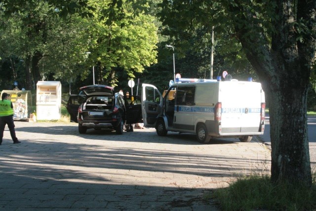 Miejsce strzelaniny przy stadionie na ulicy Madalińskiego w Słupsku.