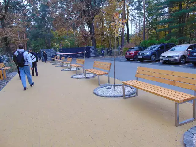 Obok nowodębskiego technikum powstały nowe parkingi, drogi dojazdowe i chodniki z ławeczkami. To jedna z oświatowych inwestycji powiatu tarnobrzeskiego