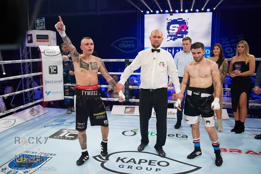 Pięściarz Berej Boxing Team Lublin Damian Tymosz pokonał Gruzina Tornike Kandelakiego. Zobacz zdjęcia 