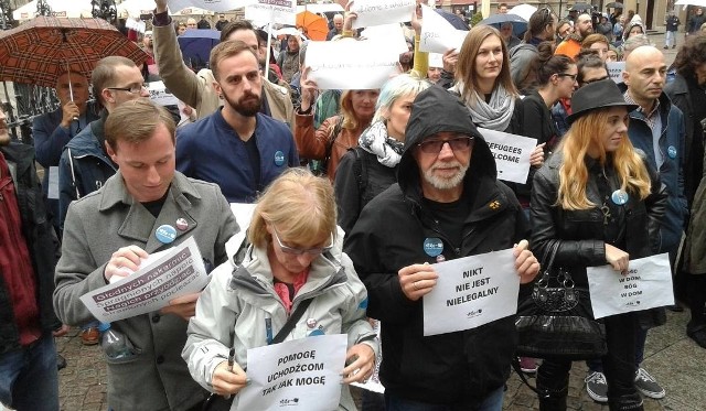 Manifestacja "Uchodźcy Mile Widziani w Gdańsku"