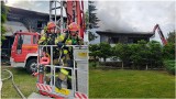 Wielki pożar domu w Dębnie. W akcji dziewięć zastępów straży pożarnej [ZDJĘCIA]