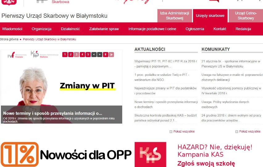 Pierwszy Urząd Skarbowy w Białymstoku zaprasza do swojej...