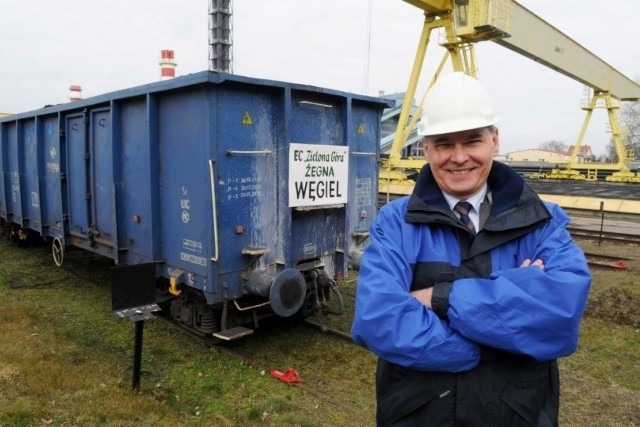 Zielonogórska Elektrociepłownia pożegnała się z węglem-To ostatnie wagony z węglem, które odjadą z Zielonej Góry. Od 1974 roku spaliliśmy go prawie 4 mln ton - mówi dyrektor Jerzy Wojnicz.