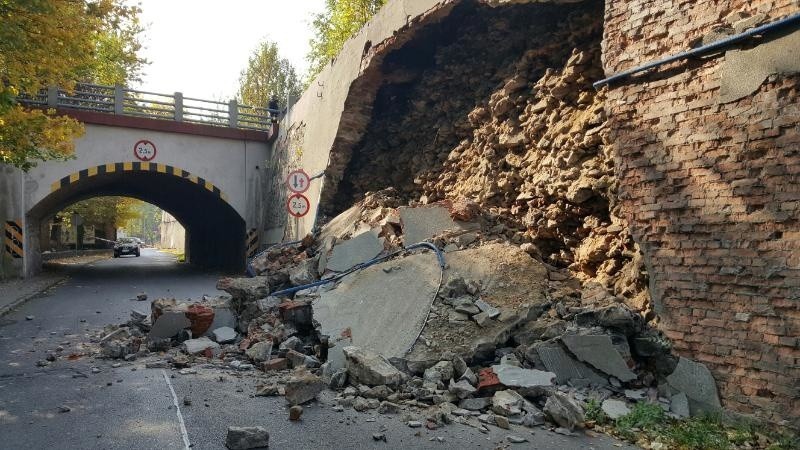 Ruda Śląska: Zawalił się fragment muru oporowego