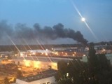 Pożar na terenie Fabudu w Siemianowicach Śląskich