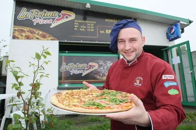 Robert Majcherczyk, nowy właściciel kieleckiej pizzerii LaPrima Pizza przy ulicy Zagnańskiej, zachęca do wypróbowania oryginalnej pizzy na wyśmienitym cienkim cieście.