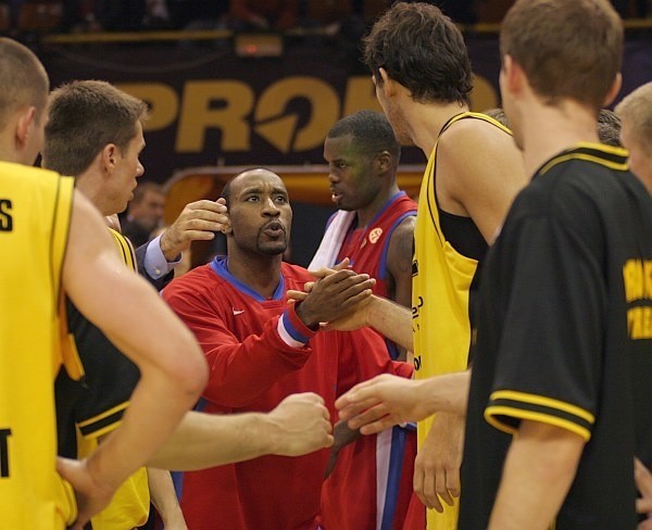 Zdjecia  meczu koszykówki Prokom Trefl Sopot - CSKA Moskwa....