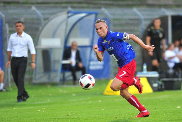 Kapitan Odry Krzysztof Janus w ostatnim meczu z Garbarnią Kraków (3-0) zdobył dla swojego zespołu dwie bramki.