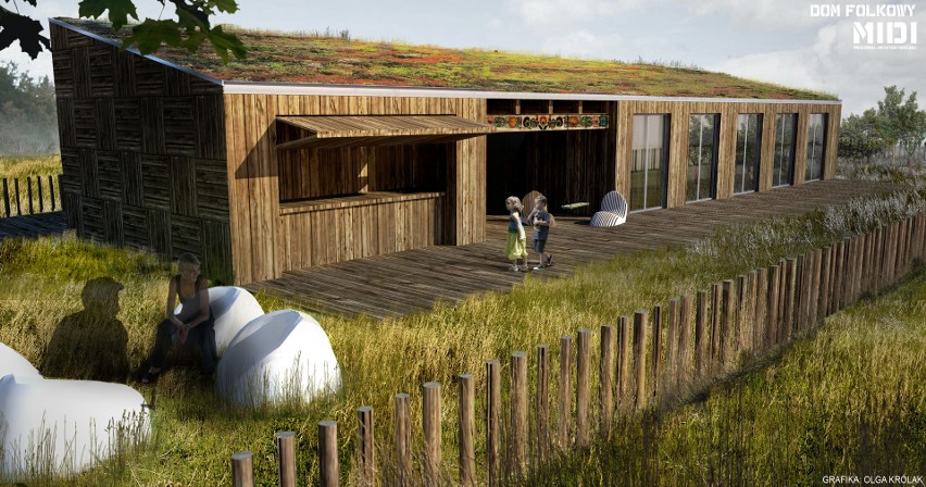 Folkowy dom pasywny z trawą zamiast dachu...