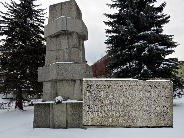 Treść inskrycji na pomniku w Uściu będzie brzmiała: Ofiarom niemieckiego i komunistycznego terroru, poległym, pomordowanym oraz represjonowanym mieszkańcom Łemkowszczyzny.