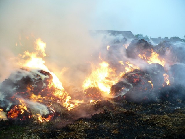 W miejscowości Gościnowo doszło do pożaru stogu siana.