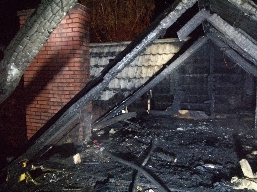 Pożar domu w Bielsku Podlaskim