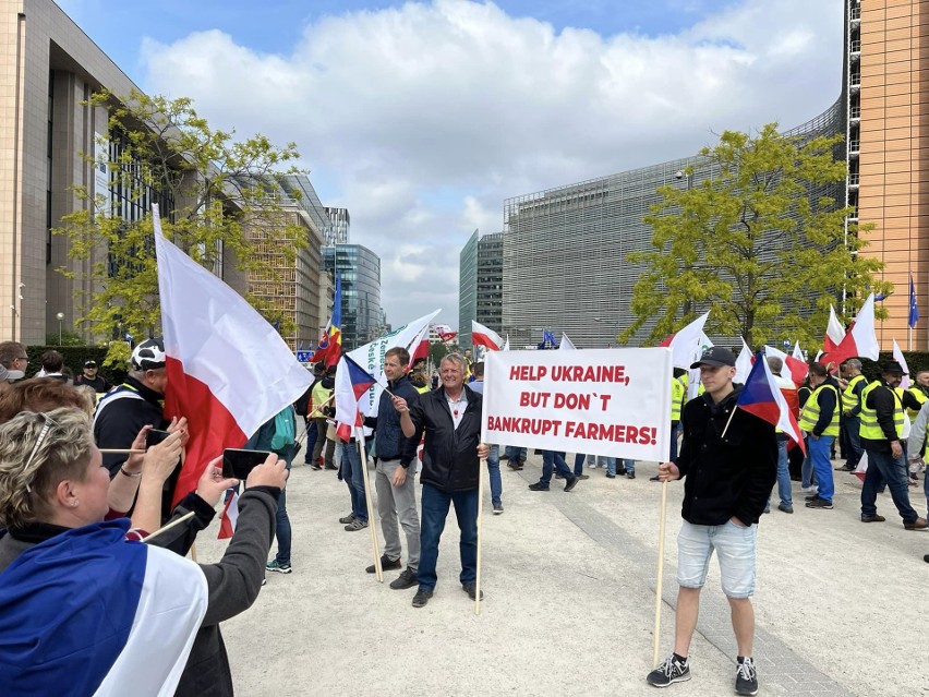 Międzynarodowy protest rolników w Brukseli.