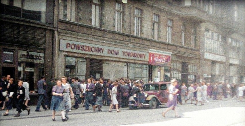 Katowice w latach 40. i 50. XX wieku. Zobaczcie pokolorowane zdjęcia