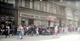 Katowice po wojnie w latach 40. i 50. XX wieku. Zobaczcie pokolorowane zdjęcia. Widać na nich wojenne zniszczenia i życie jakie prowadzono